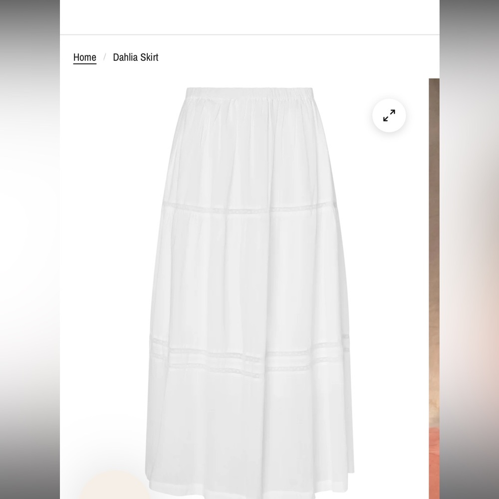 NWOT Sonderhaus Dahlia Maxi Skirt - White